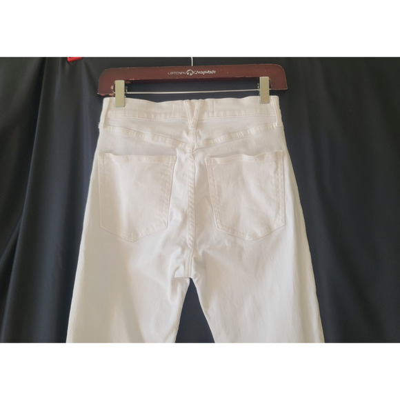 Veronica Beard Womens Washed White Carly Raw Hem Kick Flare Jeans 26 - Picture 8 of 8